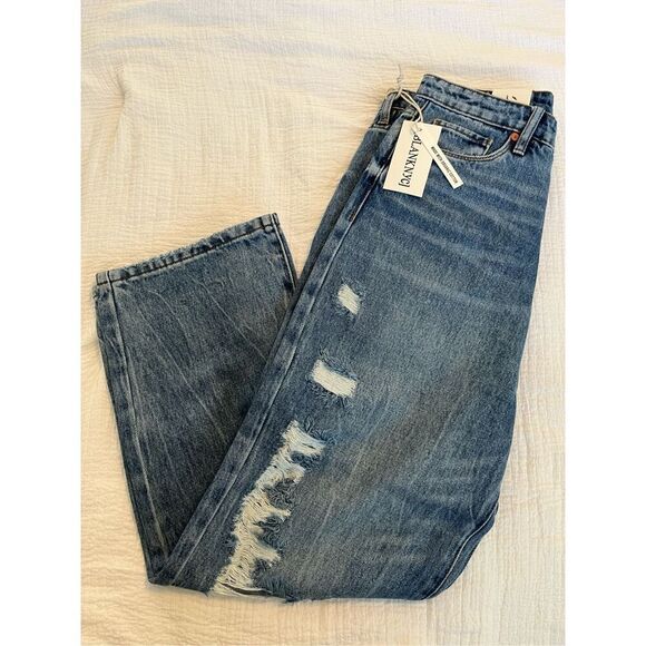 NWT Blank NYC The Baxter Rib Cage Straight Leg Distressed Jean - Picture 4 of 9